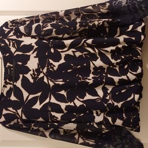 Alfani print shirt with lace cuff/sleeves
